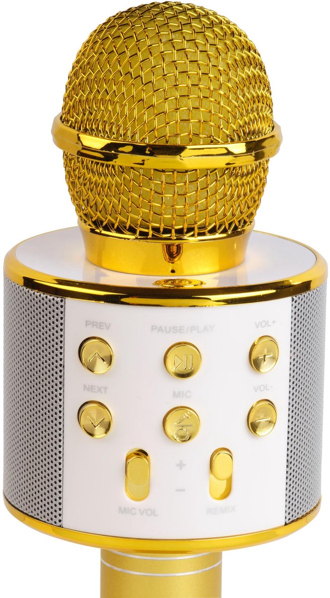 Denver Karaoke Microfoon - Bluetooth - Karaoke - Ingebouwde Speaker - AUX - MicroSD - KMS20GO - Goud — afbeelding 10