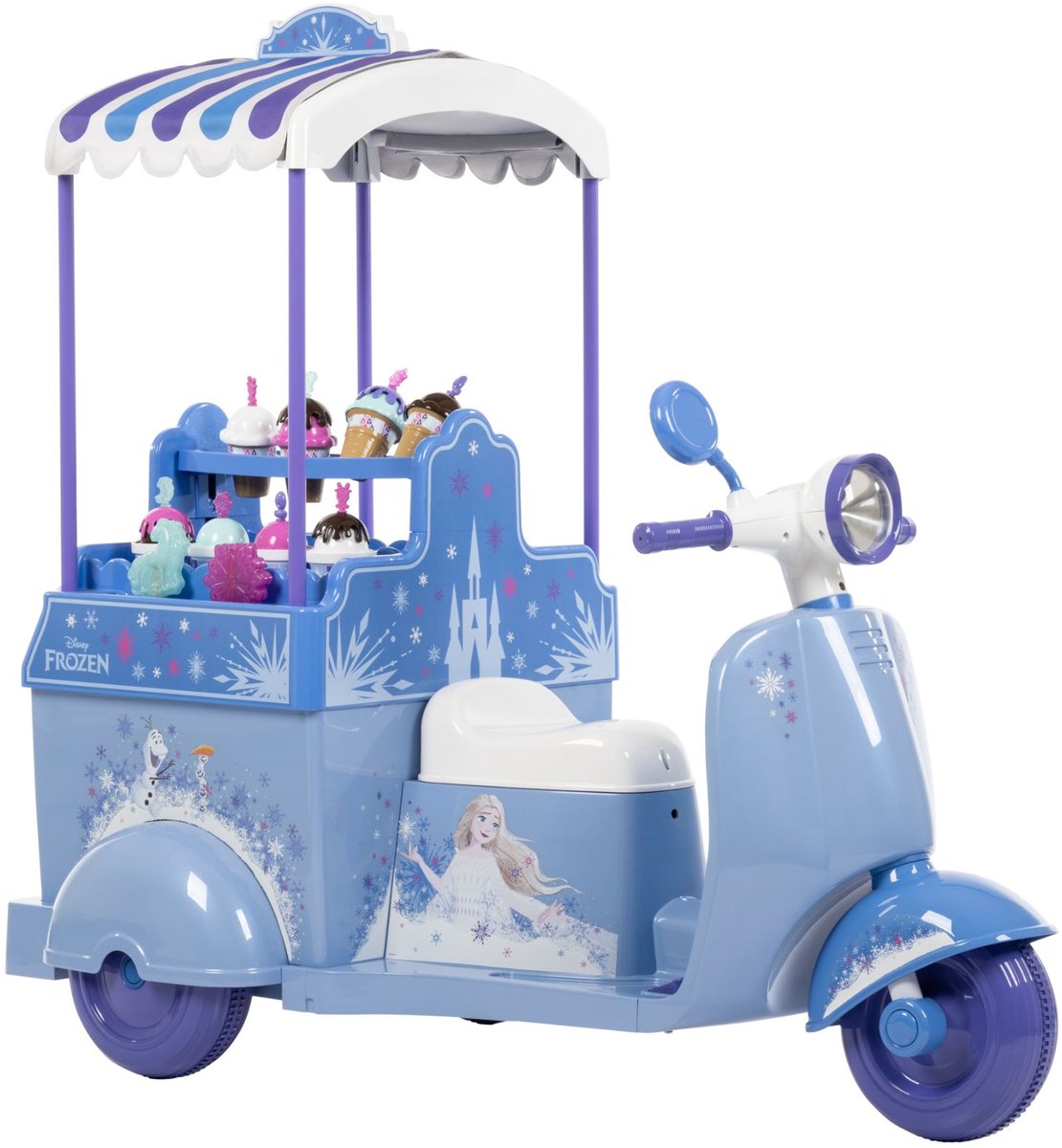 Disney Frozen IJskar – Elektrische IJscokar met Licht & Geluid – Inclusief Accessoires – 7.2V