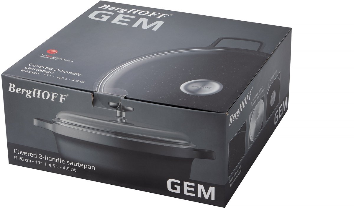 Braadpan 28 cm Aluminium - Zwart - BergHOFF | Gem