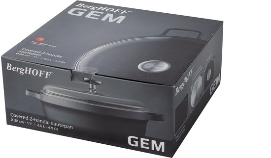 BergHOFF Gem Line Sauteerpan Ø 28 cm 4,6L met deksel