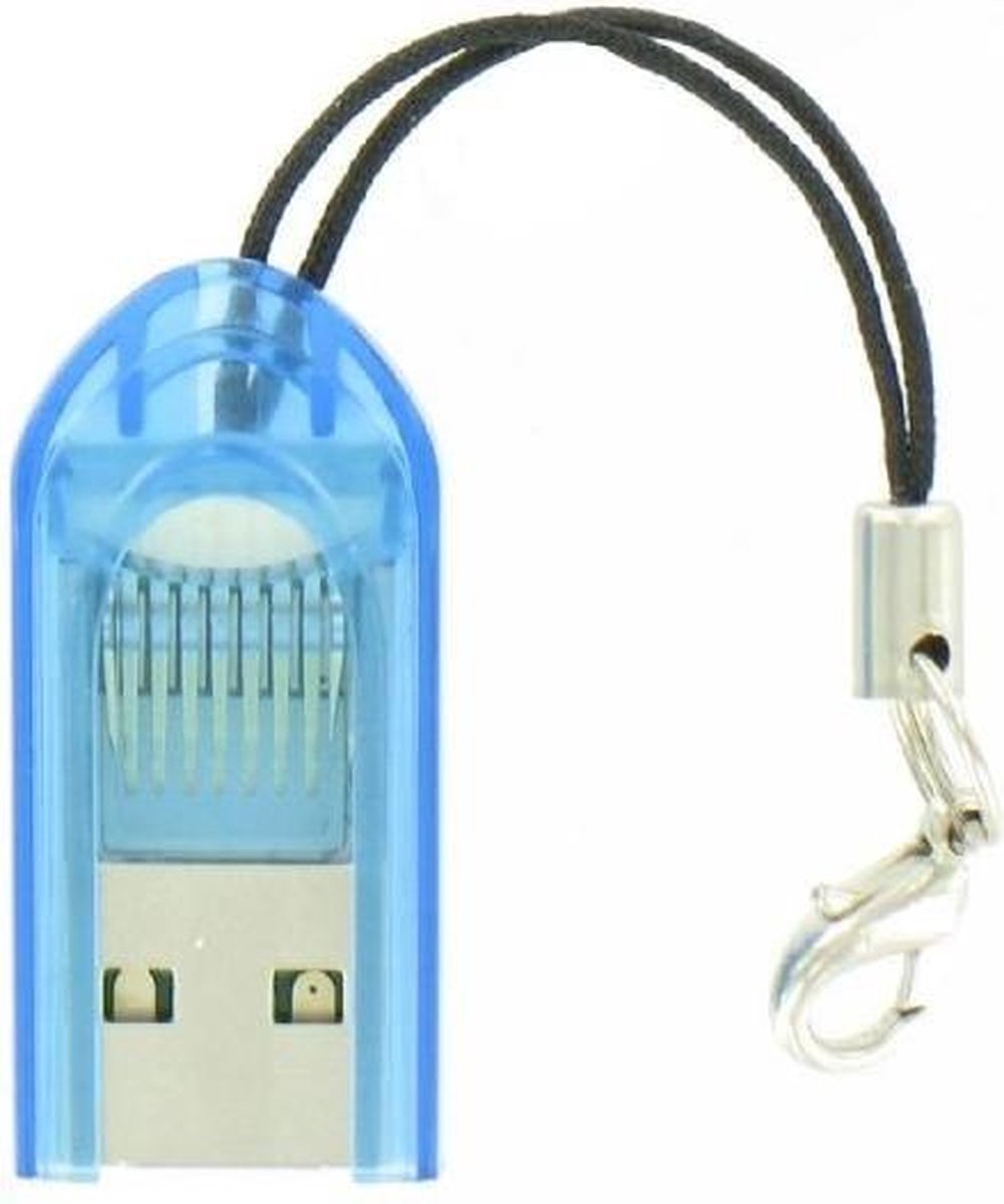USB Cardreader sleutelhanger met USB-A connector en 1 kaartsleuf - voor Micro SD - USB2.0 - Dolphix