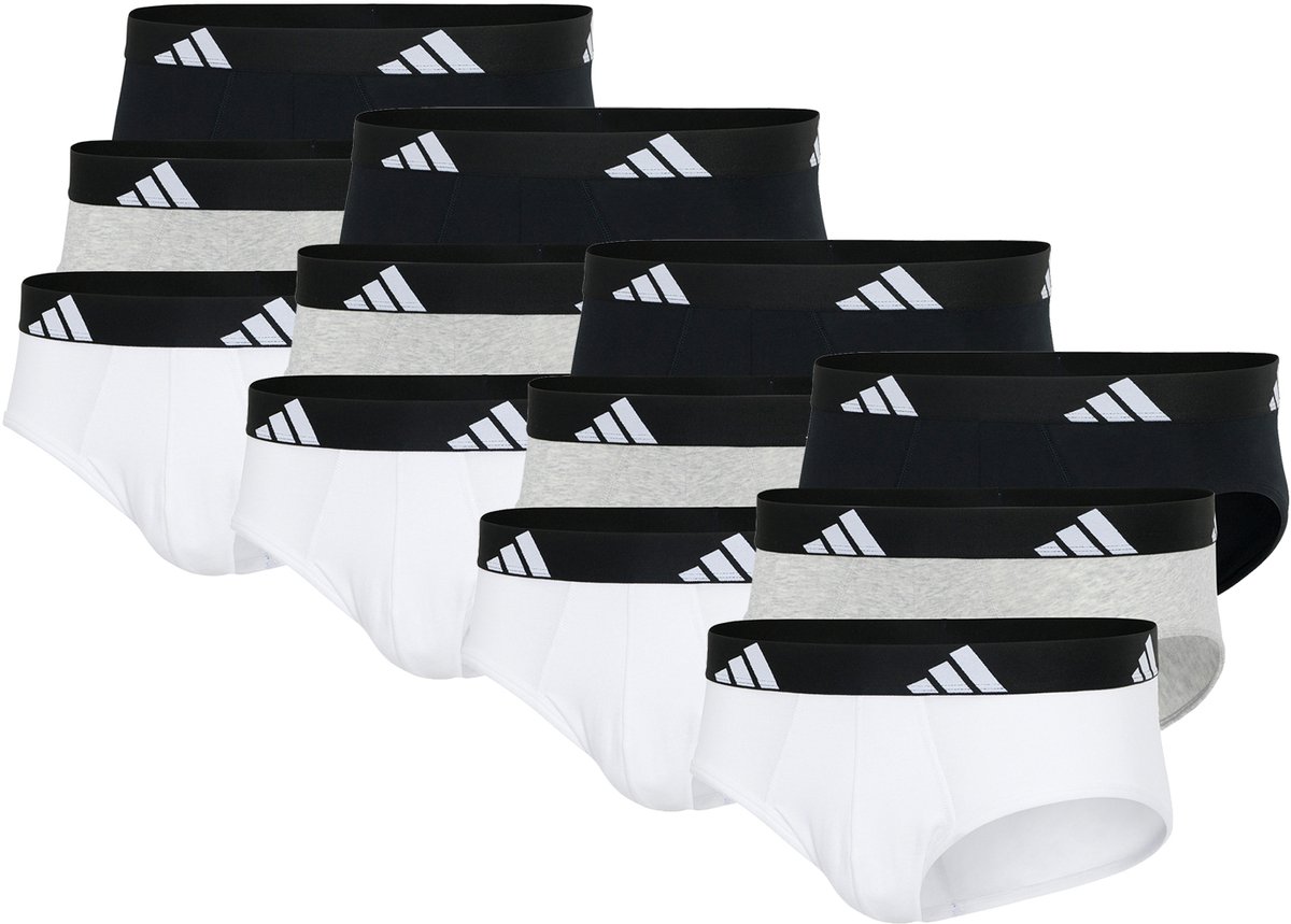 Adidas Basic Brief Heren Herenondergoed Slip Ondergoed, set van 12