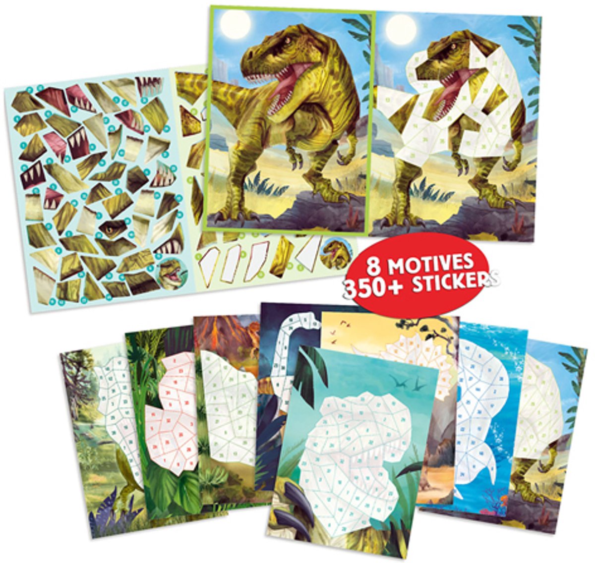 Depesche - Dino World Nummer Stickers stickerboek — afbeelding 6