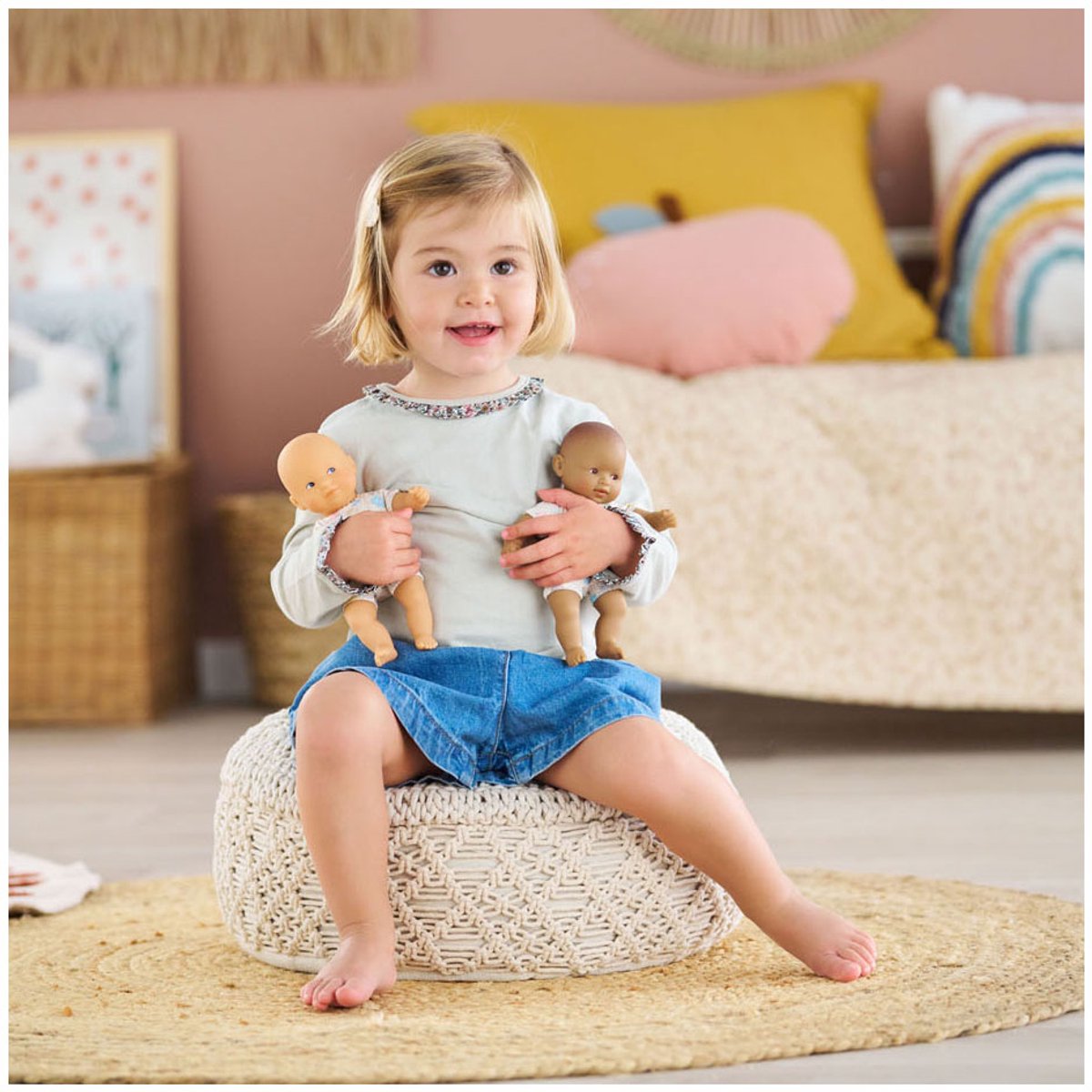 Corolle – Mini Calin Lapin Yeux Marron – Poupon De 20 Cm Doux Et Senteur Vanille – Dès 18 Mois