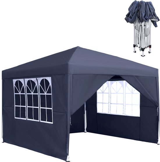 QUICK STAR paviljoen beschermkap 2x2m waterdicht transparant