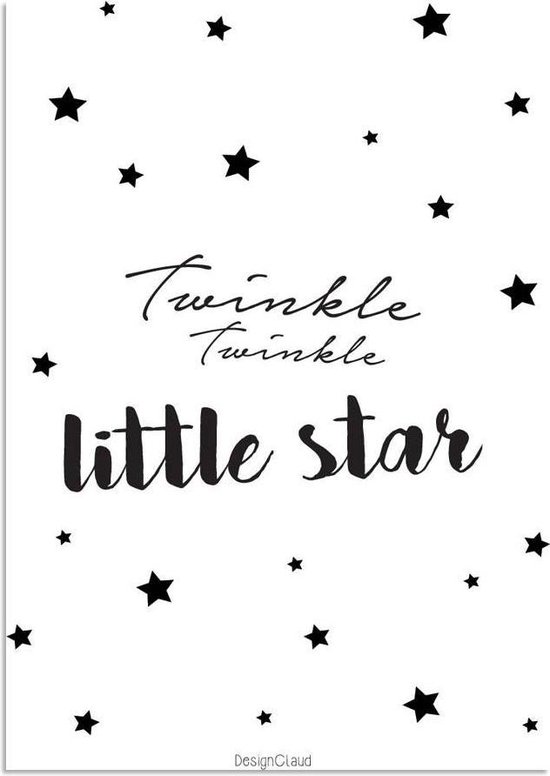 boog bloed Je zal beter worden DesignClaud Twinkle Twinkle Little Star - Kinderkamer poster - Babykamer  poster -... | bol.com