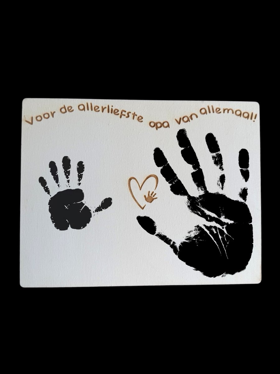 Vingerverf plankje - Opa cadeau - Opa - Opa cadeau verjaardag - Opa cadeau werkplaats - Opa cadeau - Opa en oma cadeau - Opa je bent de liefste - Geschenk opa - Vaderdag cadeau - Cadeau voor opa - Vaderdag - Vaderdag cadeau met tekst - Kerstcadeau
