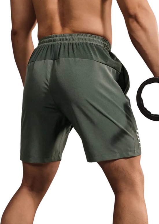 Pantalon de tennis Bovista pour homme - Short de tennis - Vêtements de tennis - Pantalon de padel - Padel - Gym - Short - Vert foncé - Taille XXL