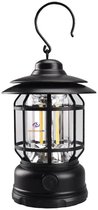 NormadicLife® - Camping Lantaarn - Tent Lamp - Outdoor - LED Lamp - Noodpakket - Buiten Lantaarn - Ophangbaar - Oplaadbaar - Zwart