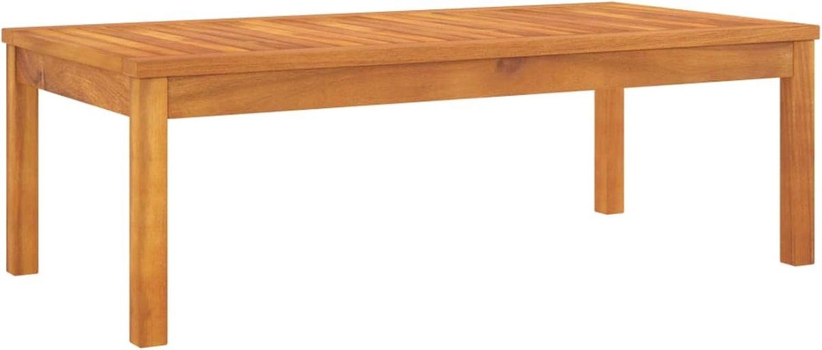 Salontafel Hout - Buitenmeubel - Buiten Ontspannen - Massief Acacia - 100x50x33 cm - Natuurlijk