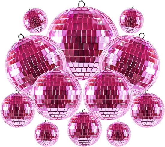 Lot De 12 Boules Disco Argentées 2cm - Décoration Fête Noël Mariage