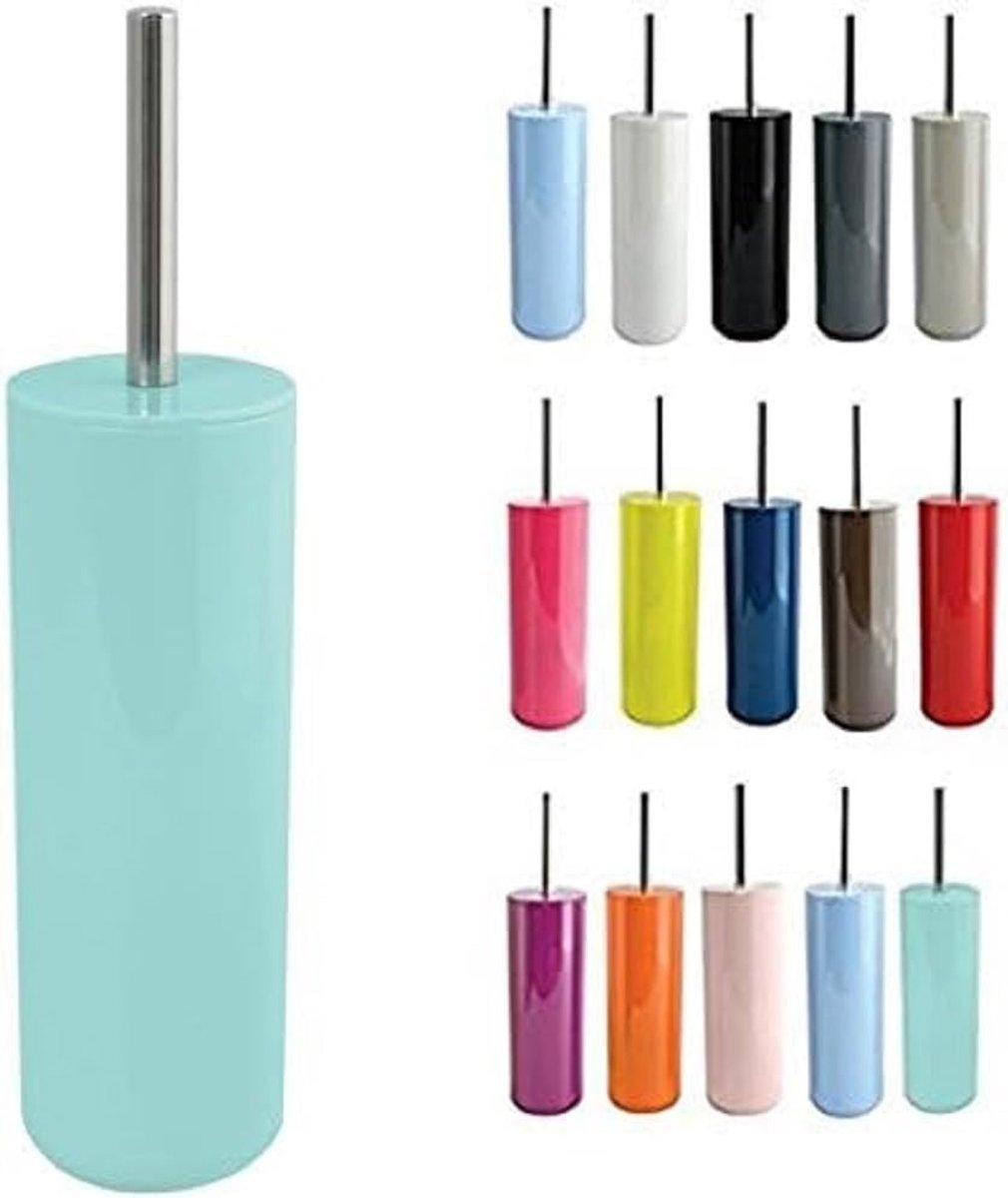 Toiletset met toiletborstel en houder - pastelgroen - polystyreen