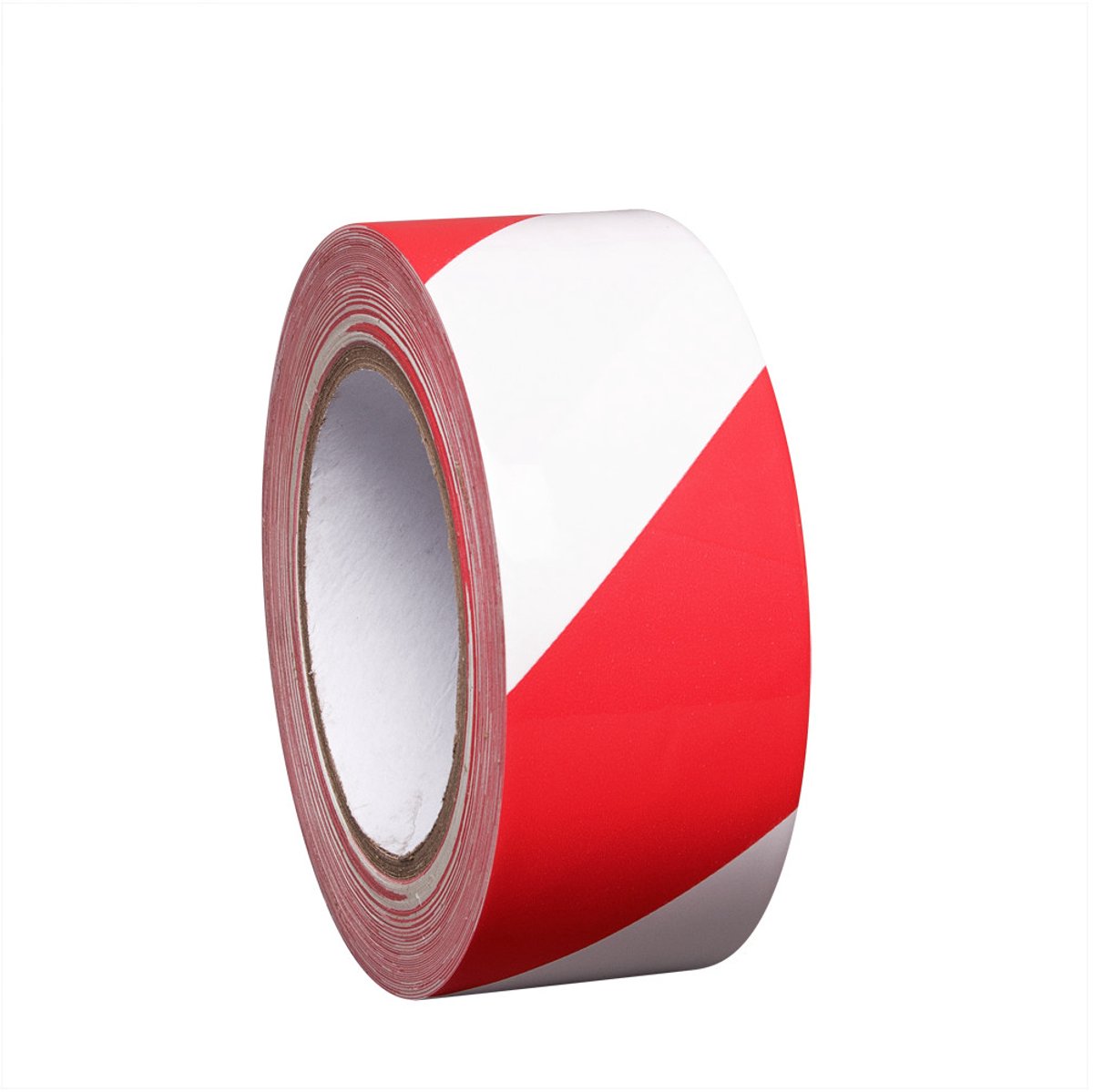 Proline vloermarkering tape, rood wit 50 mm