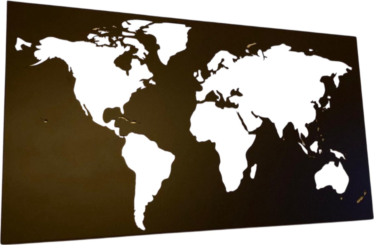 Capra Design| Wereldkaart| Orbis Staal 120 |Wanddecoratie |Interieurinspiratie| MetalenWanddecoratie | IndustrieelWonen| Steel world map| Carte du monde en acier| Ijzersterk