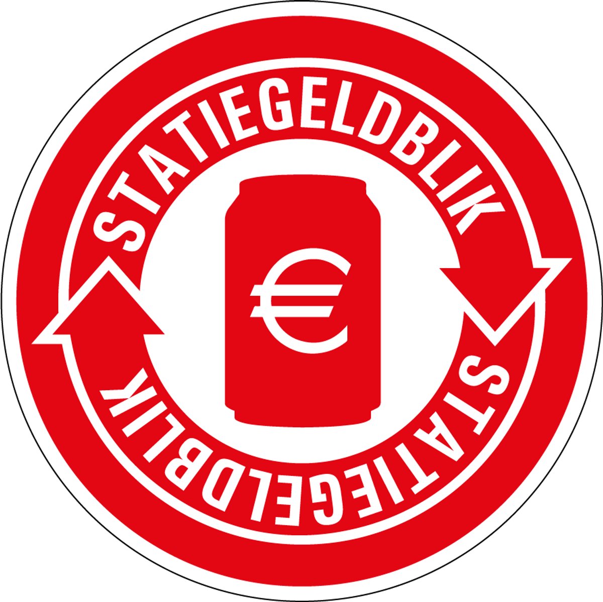 Statiegeld blik sticker 400 mm