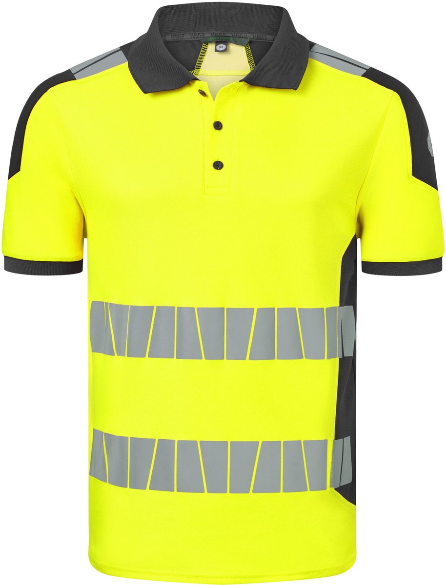HAVEP Polo High Visibility+ 10080 - Fluo Geel/Charcoal - 2XL