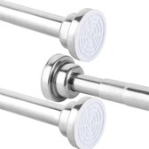 Tringle à rideau de douche réglable - Lot de 3 - Acier inoxydable - 40-55 cm