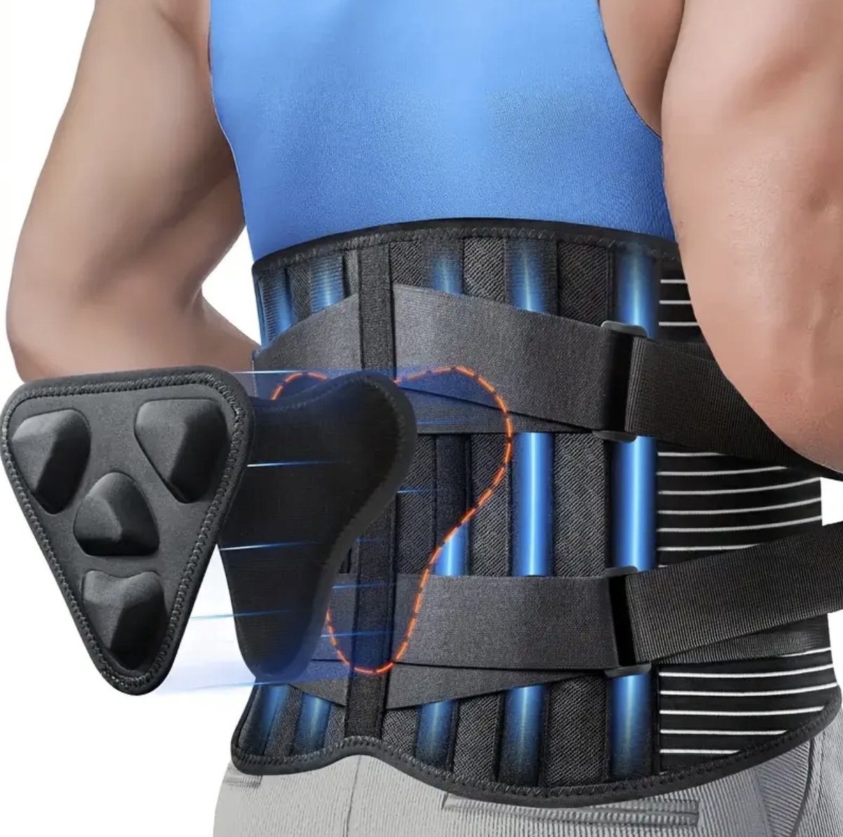 Rugbrace voor Onderrug - XL - Extra Rug ondersteuning & Onmiddellijke Pijnverlichting - steun brace - Rugband Voor Onderrug - Orthopedische Postuur Corrector - Rug Corrector voor je Houding - Houding Correctie - Verstelbare Rugband - onderrug brace
