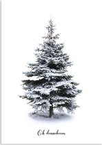 DesignClaud Oh Denneboom kerstboom poster - Kerst poster - Kerstboom A3 + Fotolijst zwart