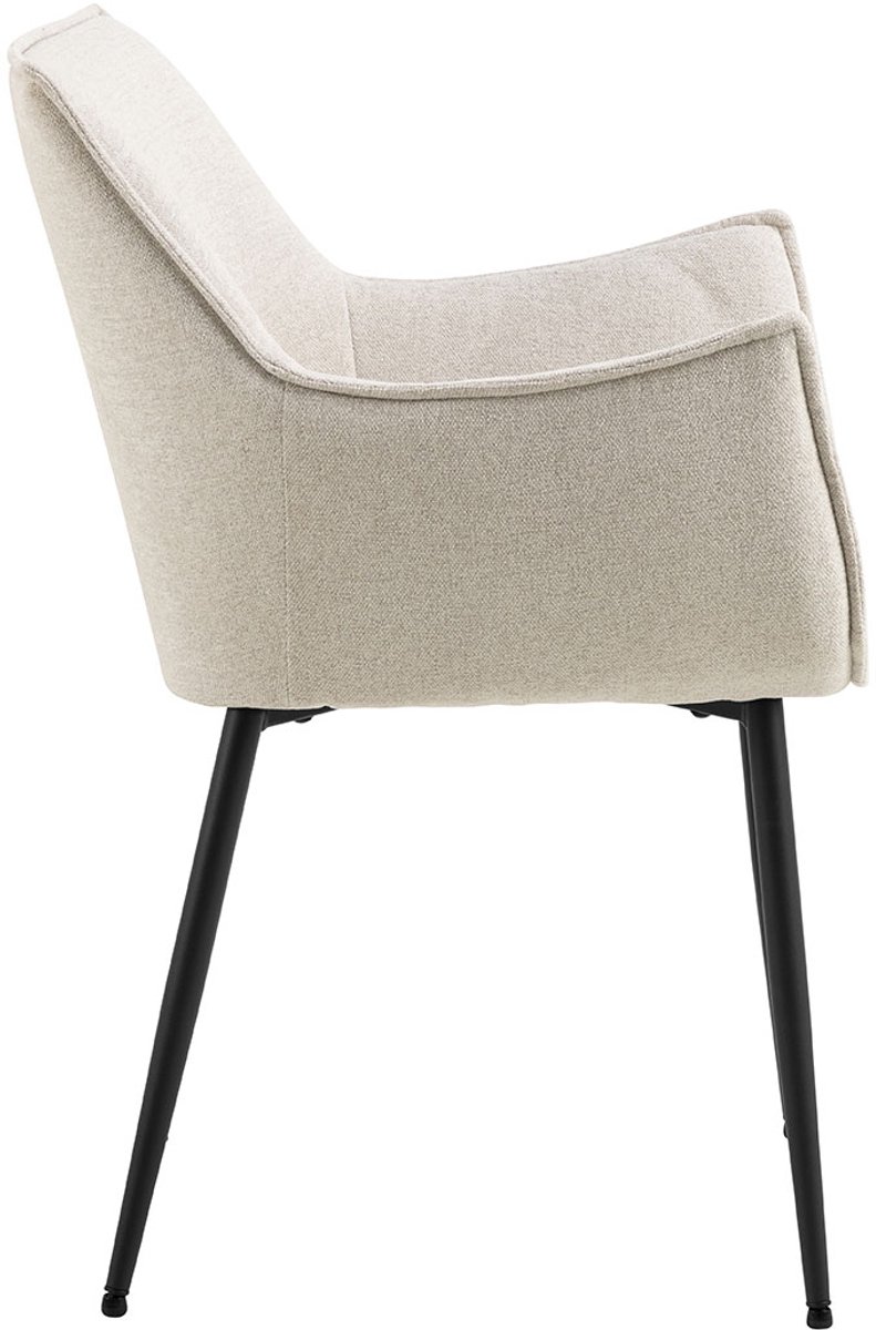 Eetkamerstoel Bornholm met Armleuning Beige - Giga Living