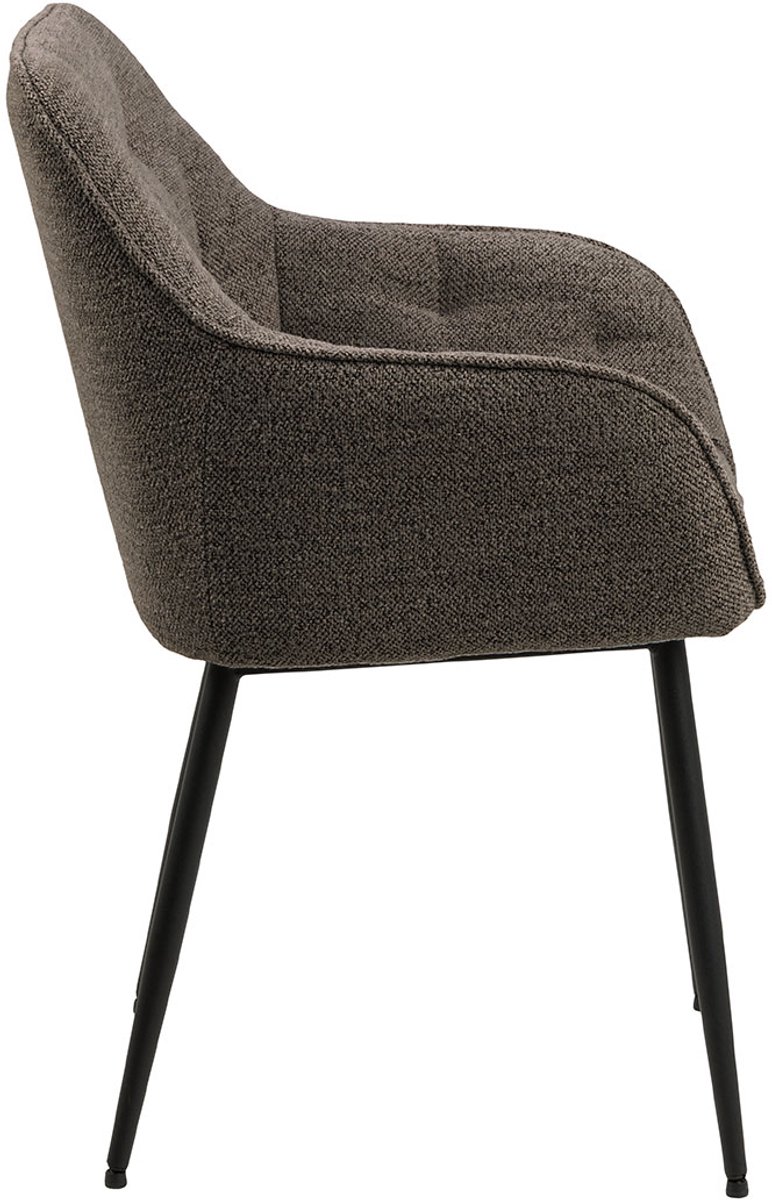Eetkamerstoel Zion met Armleuning Taupe - Giga Living