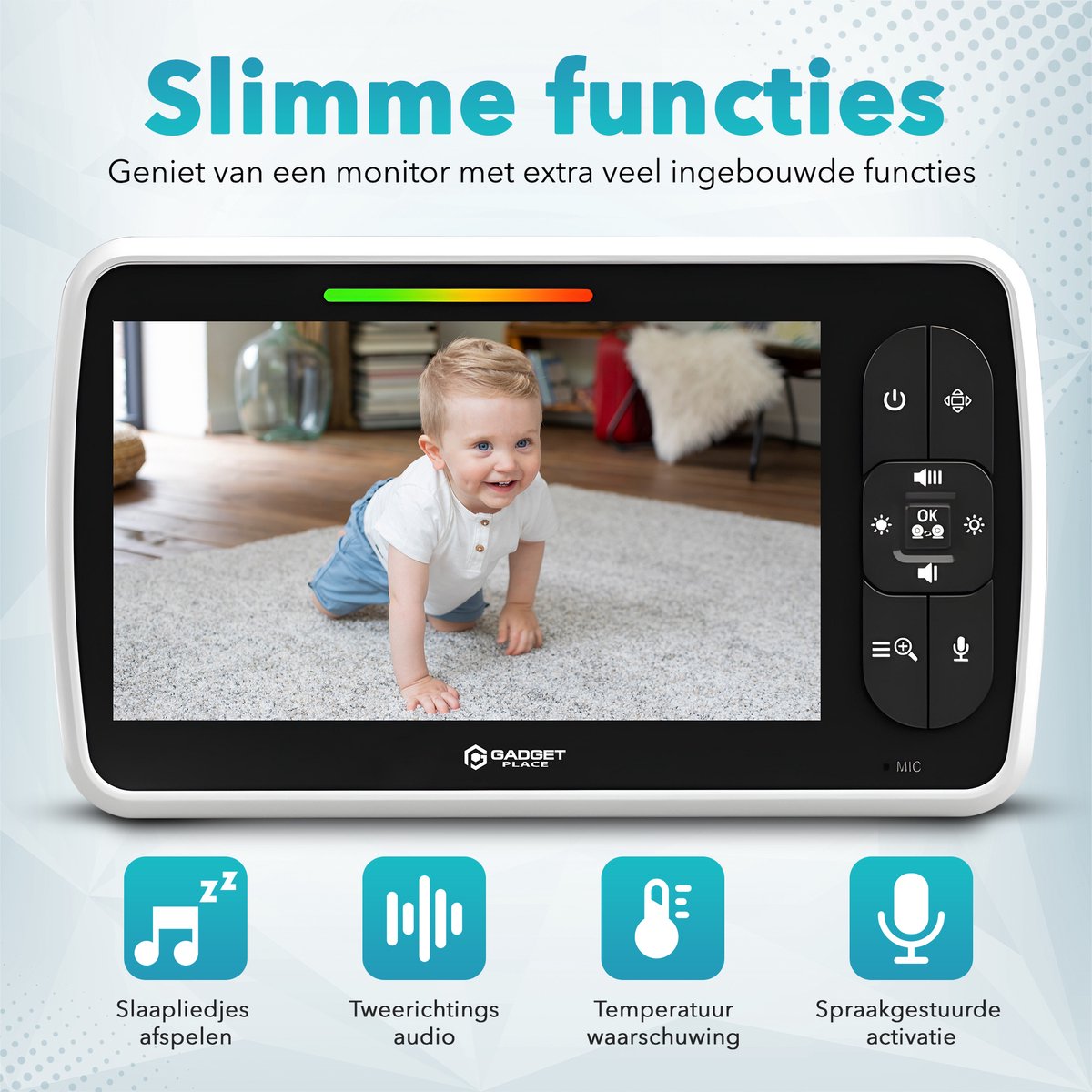 De Gadgetwinkel Babyfoon met Camera en 5 Inch HD Monitor - afbeelding 2