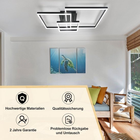 72W led dimbare plafondlamp, moderne woonkamer lamp met
