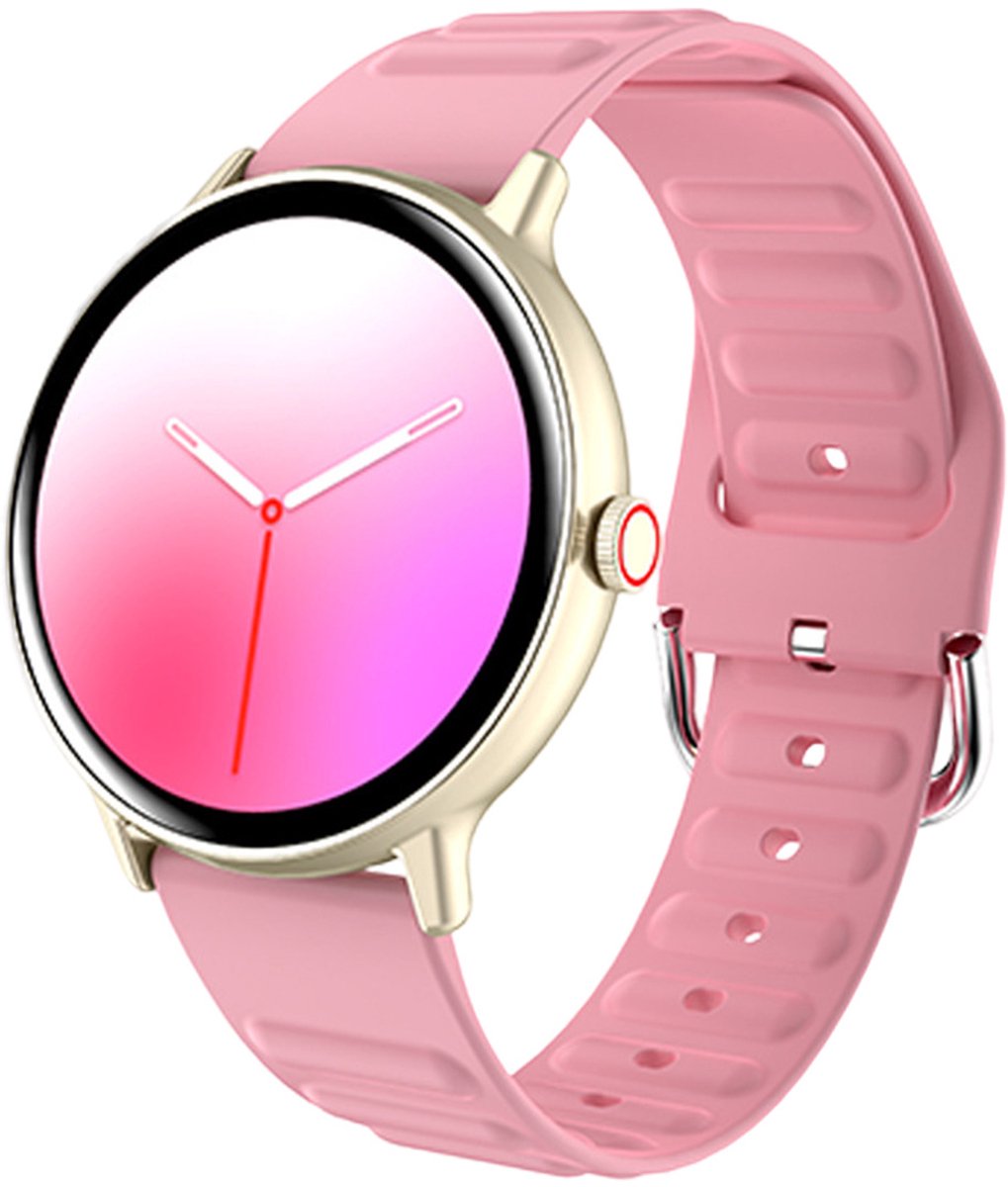 Dames Smartwatch 1,43 inch Roze Hartslagmonitor Waterdicht