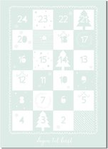 DesignClaud Adventskalender poster - Kerst Poster - Tekst poster - Mint A3 poster (29,7x42 cm)