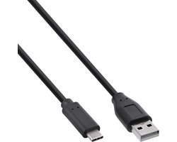 USB-A naar USB-C Kabel - USB 2.0 - 5 meter - Zwart