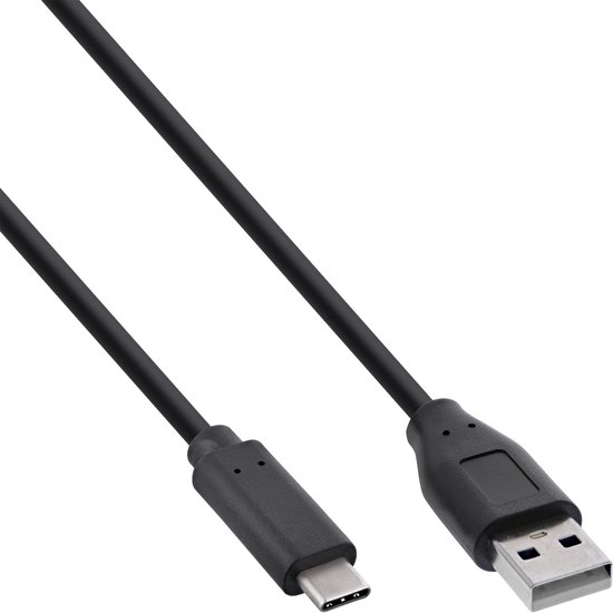 USB-A naar USB-C Kabel - USB 2.0 - 5 meter - Zwart
