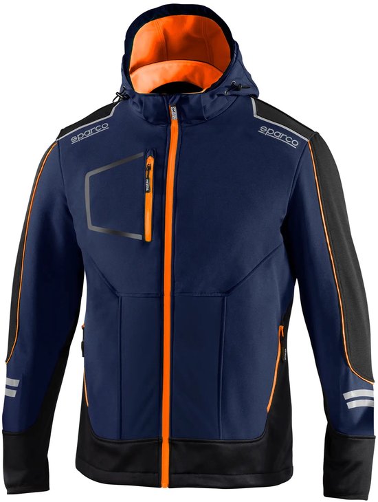 Sparco Tech York Softshell Jas - Zwart - Blauw - XXL van Sparco — afbeelding 5