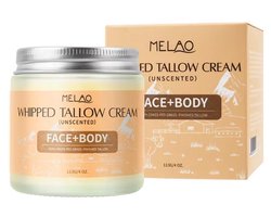 Melao Beef Tallow Moisturizer - 100% Grasgevoerd - Hydraterende crème - Zonder Parfum - 113 Gram