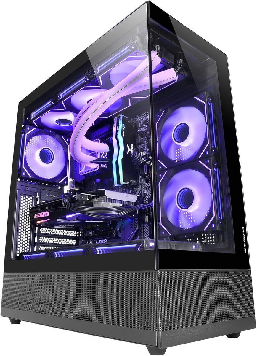 Gaming PC Kast met Gehard Glas en AirFlow Ontwerp - Dual Chamber Semitower voor Maximale Koeling