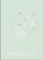 DesignClaud Plattegrond Amersfoort Stadskaart Poster Wanddecoratie - Pastel groen - A4 poster (21x29,7cm)