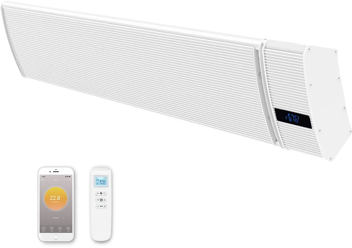 Infrarood terrasverwarmer Whitewarm heater met afstandsbediening 2400Watt – foto 2