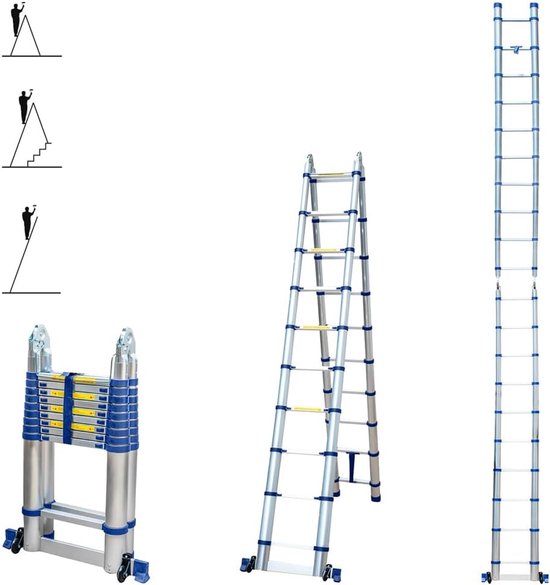 Telescopische ladder 1x11 treden kopen? | Ladders & trappen