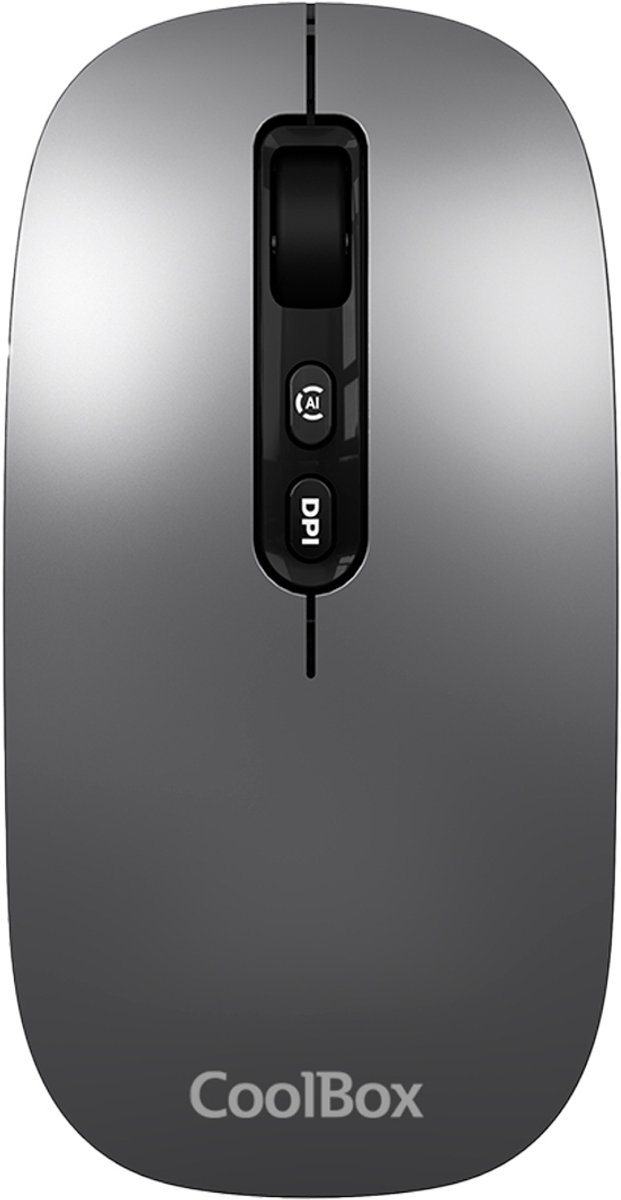 Wireless muis CoolBox Ratón W02-IA Wit Grijs 1600 dpi