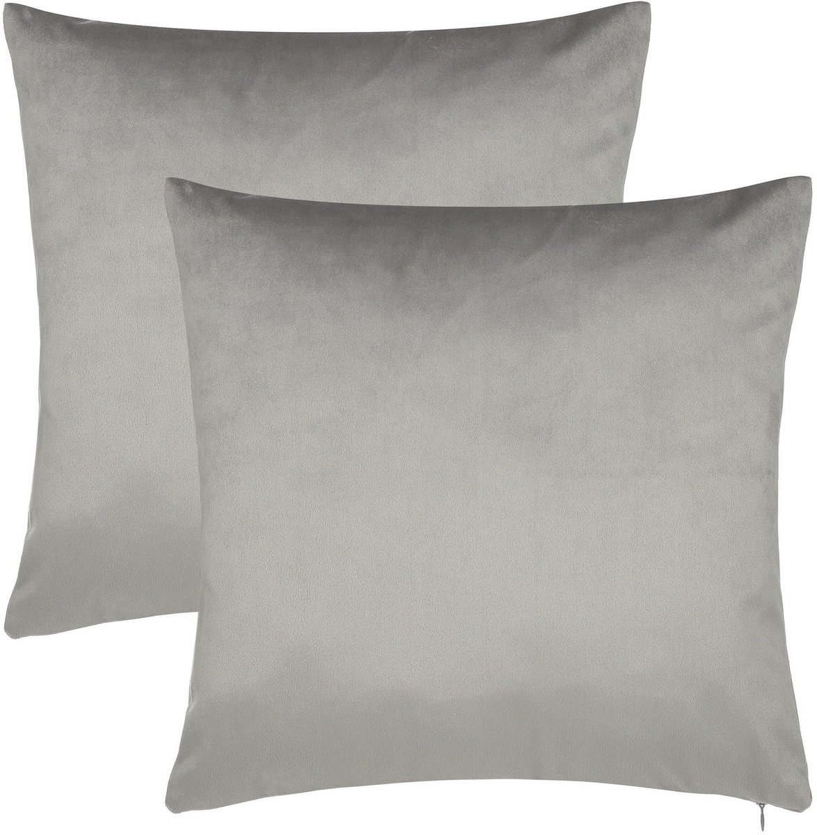 Barbons kussenhoes 50x50 - set van 2 kussenhoesjes - kussensloop - lichtgrijs
