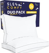 Bol.com Sleep Comfy Katoen Boxkussen Set van 2 - 30 Dagen Proefslapen - Ultiem Comfort - Hotelkwaliteit Hoofdkussen - Verlicht N... aanbieding