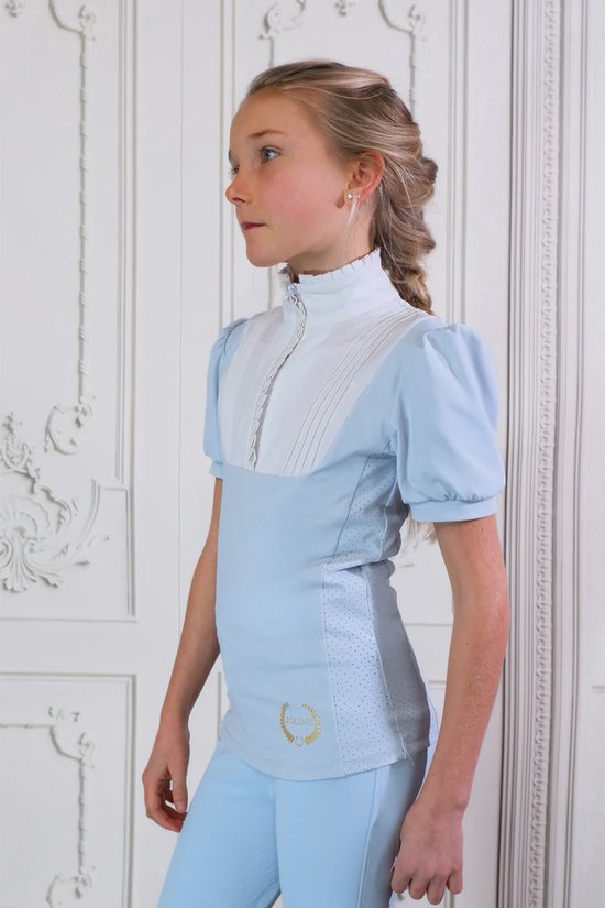 Chemise de compétition Joline Joséphine manches courtes Blue Aqua