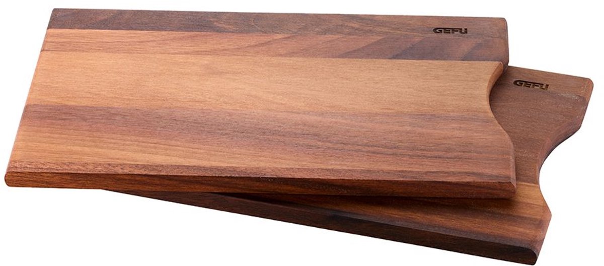 GEFU ENNO Ontbijtplankjes- Snijplankjes - 2 stuks - Walnoothout - 24 x 14,5cm