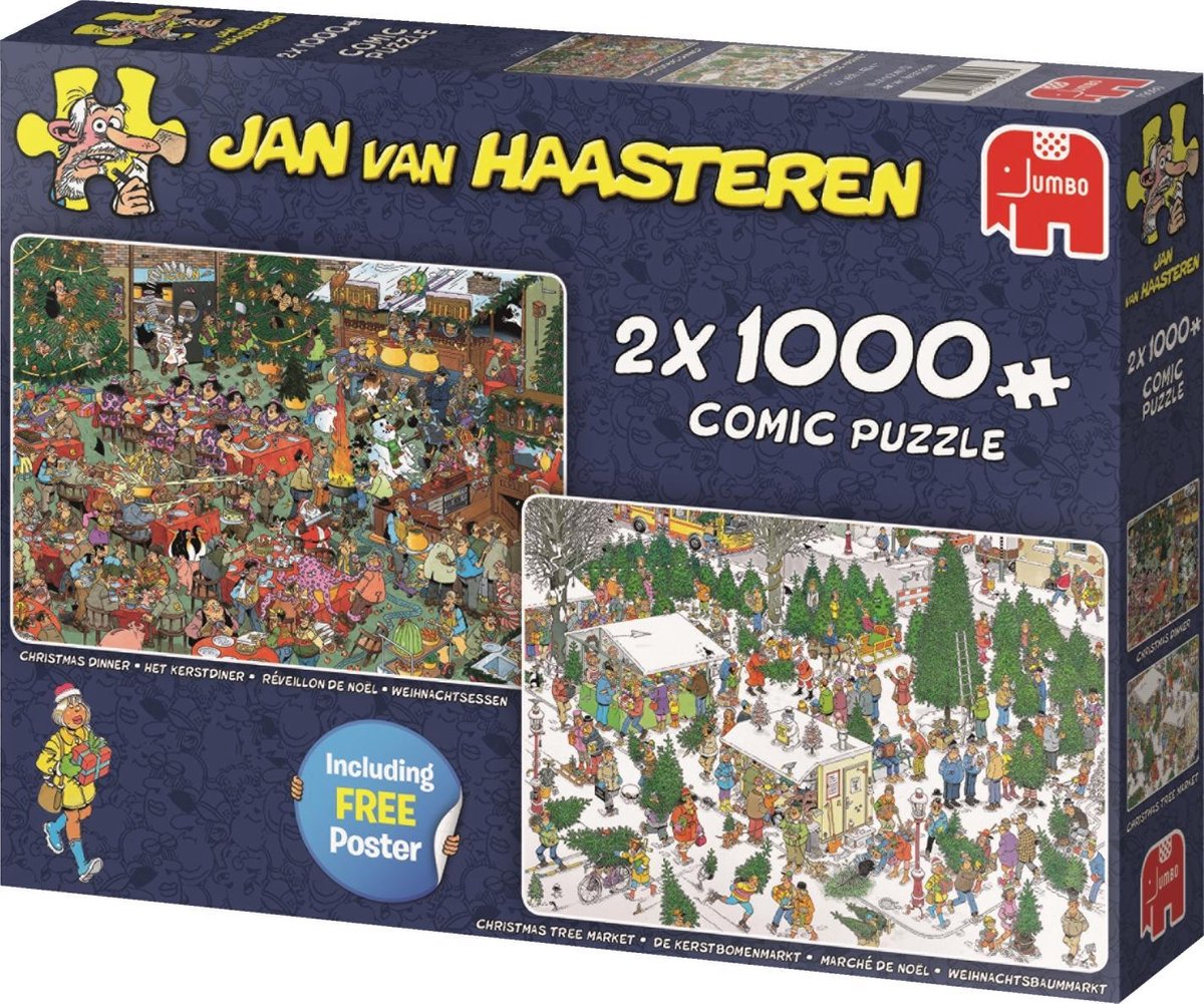 Jan van Haasteren Christmas Gifts puzzel - 2x1000 stukjes