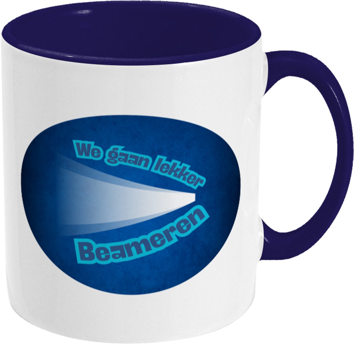 We Gaan Lekker Beameren - Mok Keramiek Blauw 325 ml