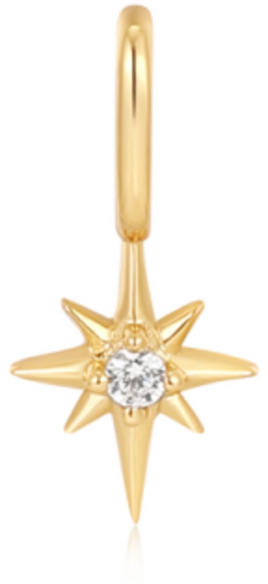 Ania Haie AH NC048-28G Pop Charms Dames Hanger - Ster - Sieraad - Zilver - Goudkleurig - 925 Zilver - 6 mm breed - 7 mm lang