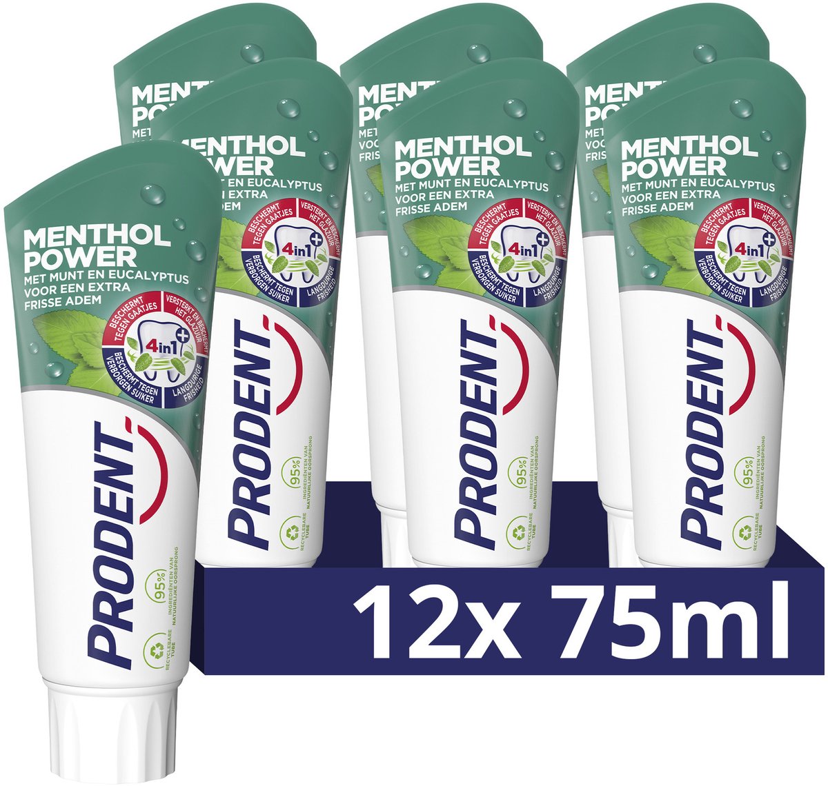Goedkoopste Prodent Tandpasta - Menthol Power - 12 x 75 ml - Voordeelverpakking