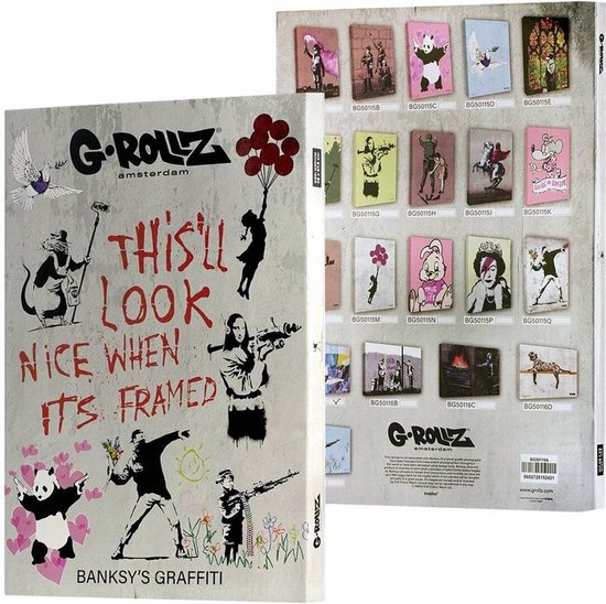 Banksy Graffiti - Canvas Schilderij 32x45 cm - Schilderijen Woonkamer