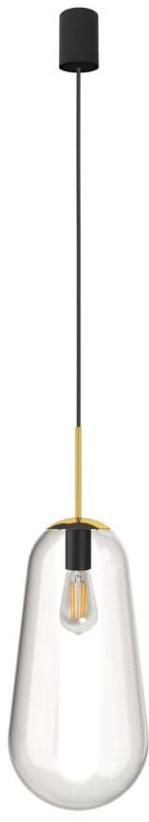 Lyora Glazen hanglamp Pear Long Ø 22cm goud met helder glas - 8671