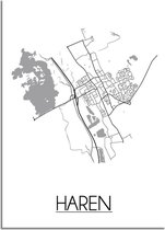 DesignClaud Haren Plattegrond poster A4 poster (21x29,7cm)