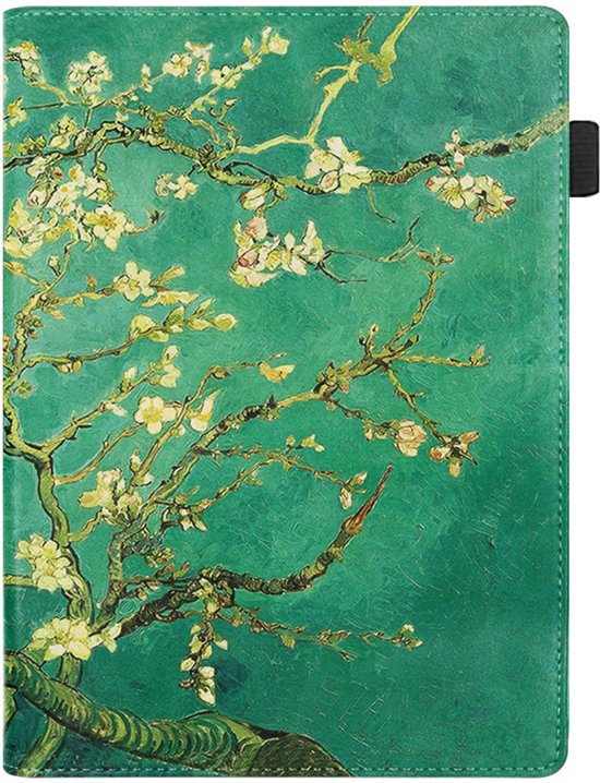 BukkitBow - Beschermhoes geschikt voor Kobo Clara BW - E-reader Cover - Smart Sleep Cover - Bloemen / Bloesem motief - Groen van BukkitBow — afbeelding 3